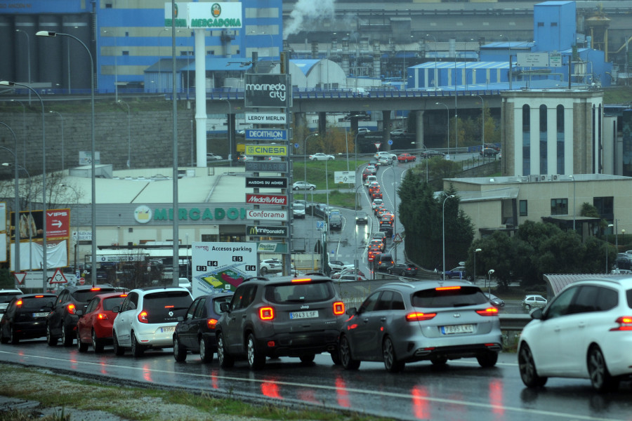 Corte de tráfico en el entorno de Marineda City