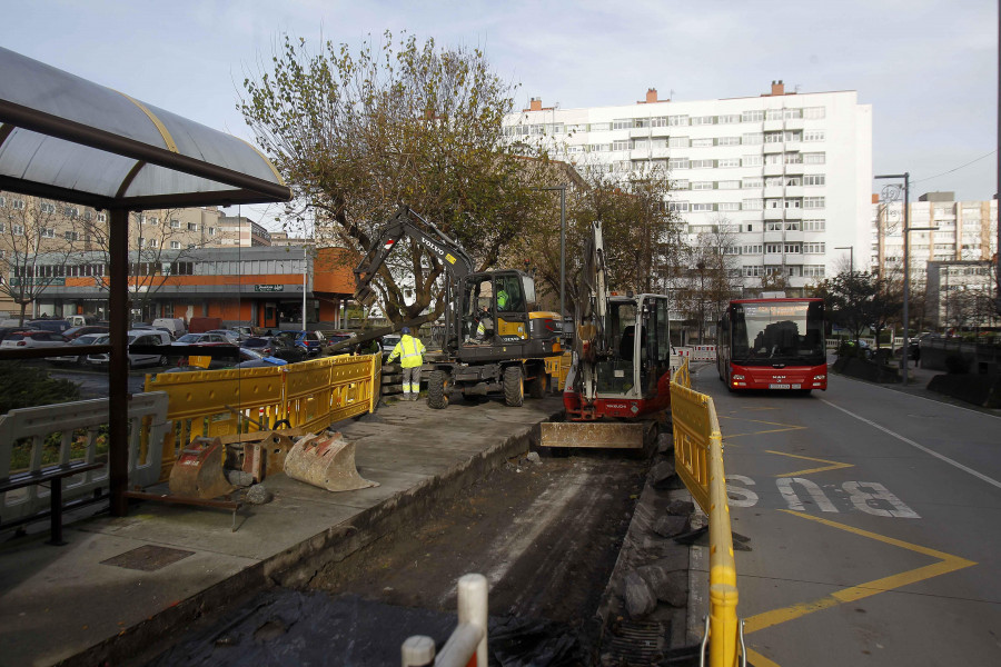 Continúan las obras de acondicionamiento en los carriles bici de A Coruña