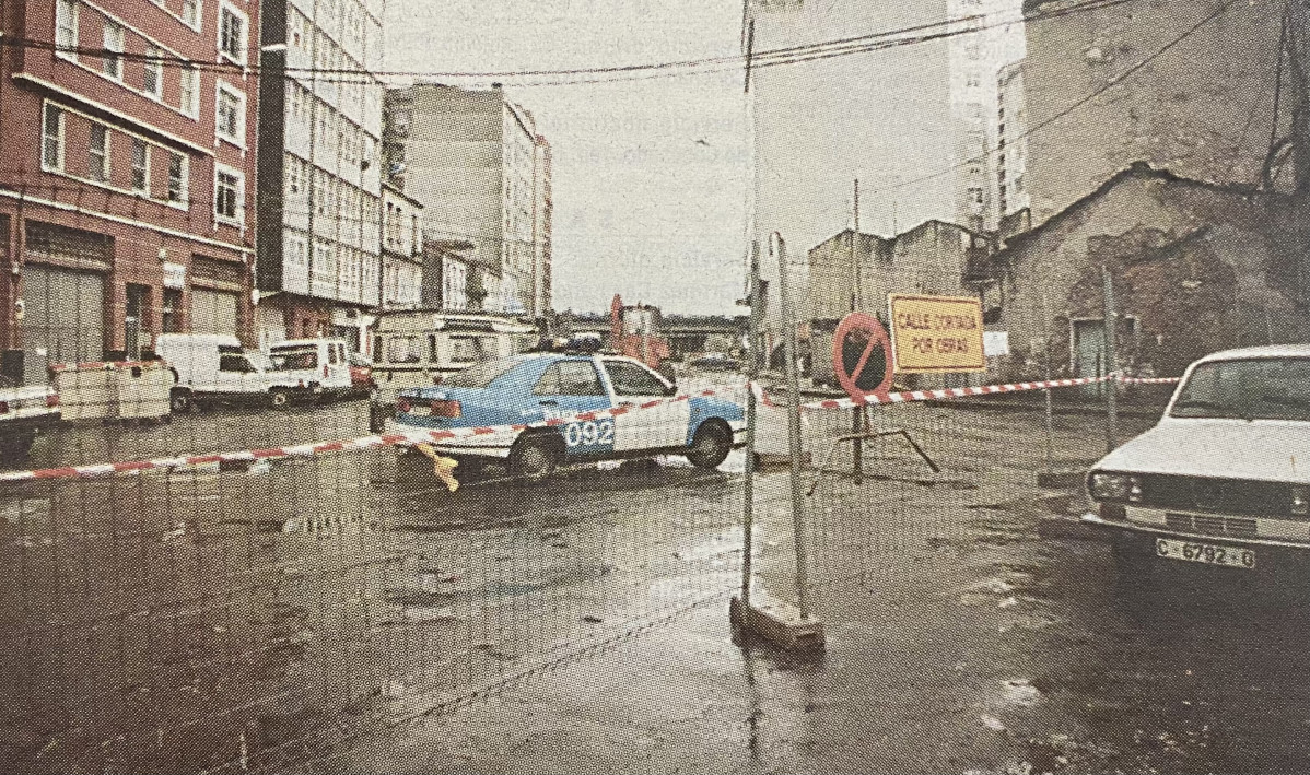 Obras de la calle Posse en 1996