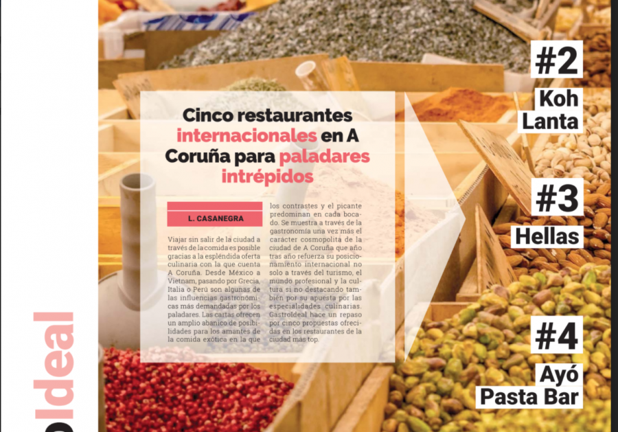 Restaurantes internacionales y Osteria Peroni: consulta el especial GastroIdeal de la edición en papel del domingo