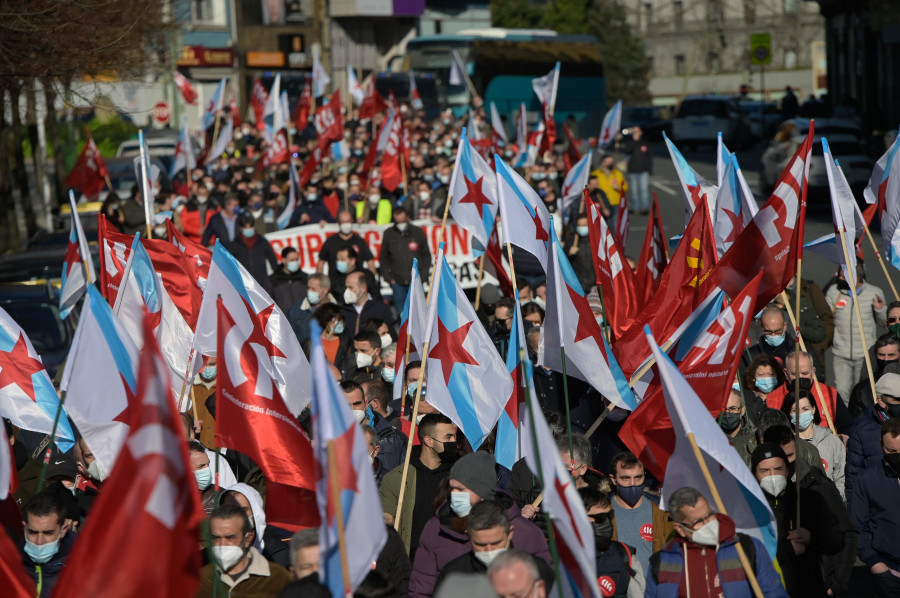 Cientos de empleados del metal exigen en A Coruña acabar con “precariedad” en el sector