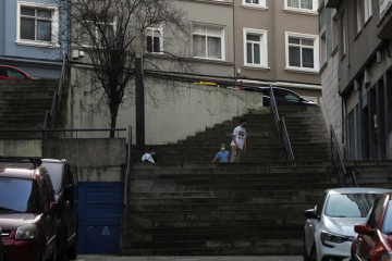 Las escaleras de Pintor Villar Chao, que dan a la avenida de Oza  pedro puig