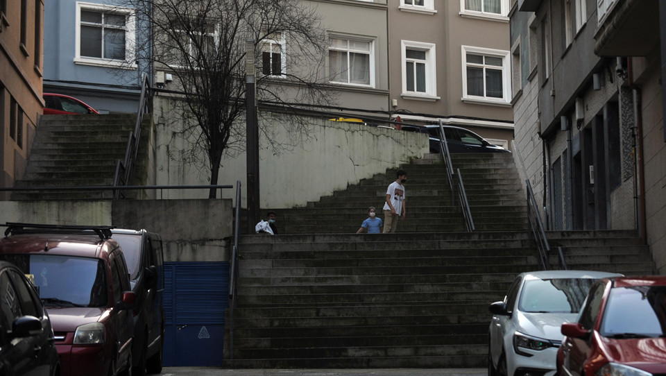 Las escaleras de Pintor Villar Chao, que dan a la avenida de Oza  pedro puig