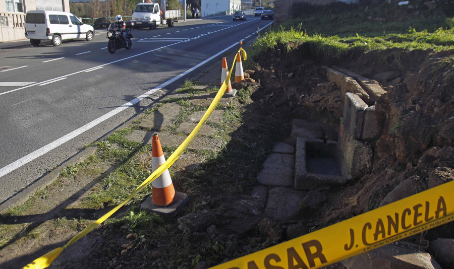 Arteixo comienza el traslado “piedra a piedra” de la Fonte do Abade de Oseiro