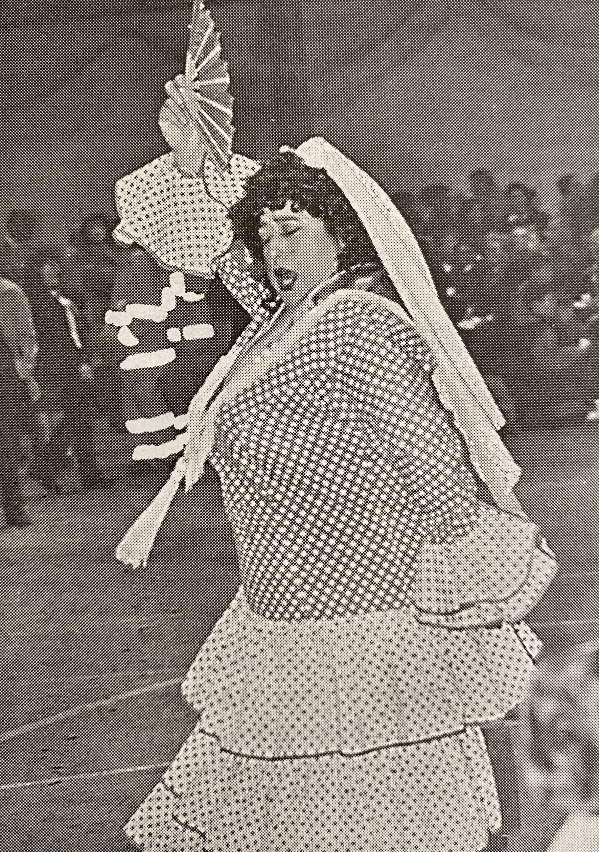 Esther Pita, disfrazada, en Festa dos Vellos Oleiros