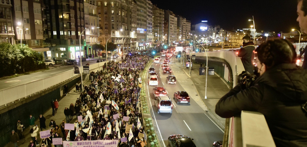 Día de la Mujer: fotos de la manifestación del 8M en A Coruña