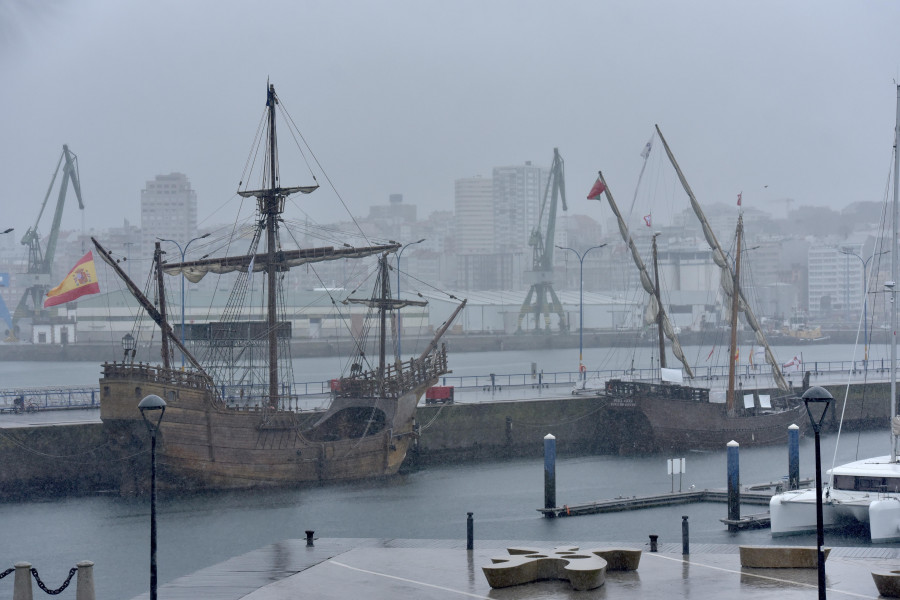 La nao Santa María y la carabela Vera Cruz se podrán visitar en A Coruña hasta el domingo