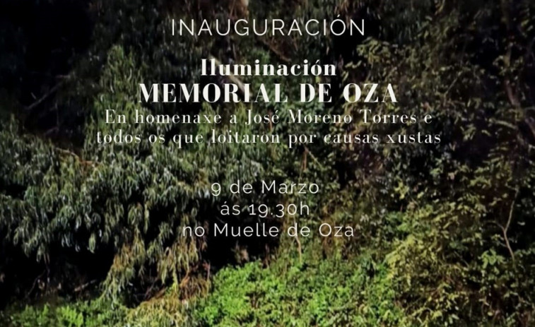 A Coruña inaugura la iluminación del Memorial de Oza