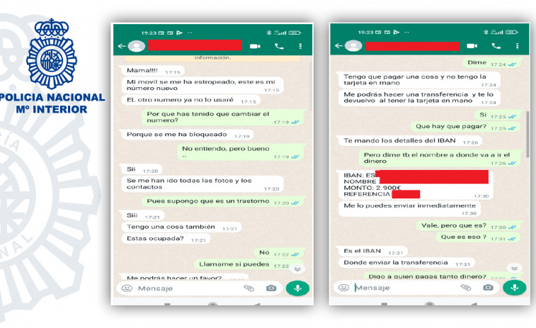 La Policía Nacional alerta de una nueva estafa a través de WhatsApp en la que simulan ser un familiar en apuros
