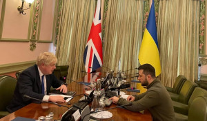 Boris Johnson se reúne con Zelenski en Kiev en una visita no anunciada