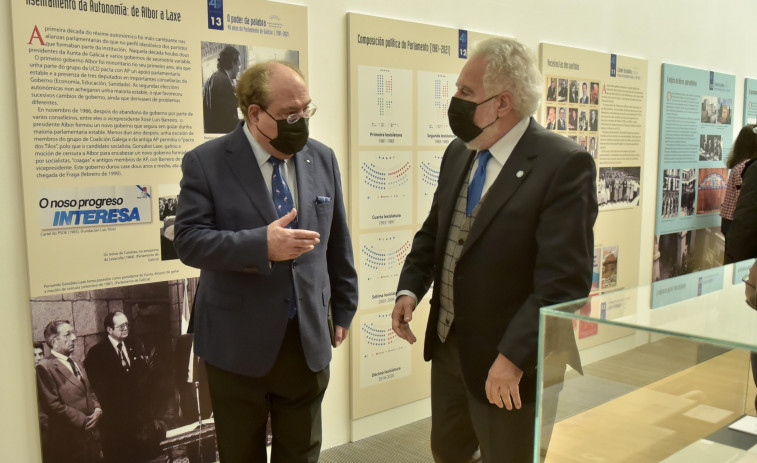 Afundación acoge la exposición de los 40 años del Parlamento gallego