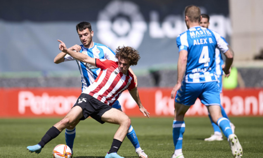 ​El Deportivo se queda sin los dos puntos ante el Bilbao Athletic