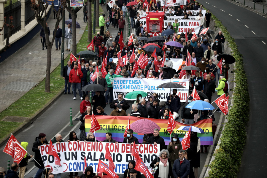 Poco más de 1.200 personas participaron en la manifestación del Día del Trabajo