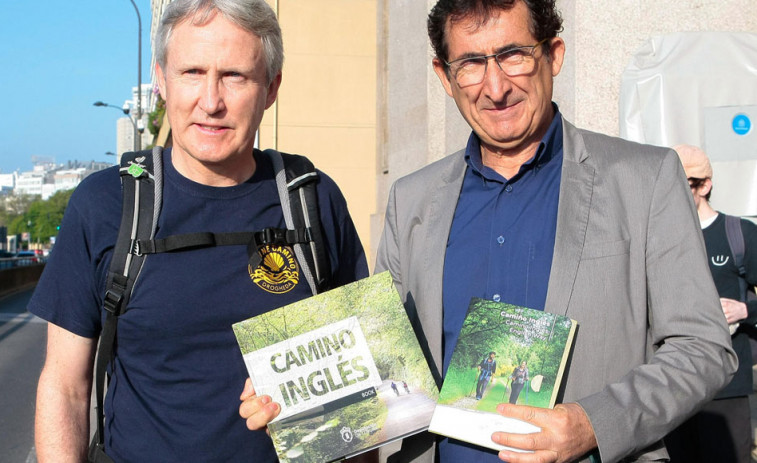 Visita de un grupo de peregrinos irlandeses a la Diputación de A Coruña