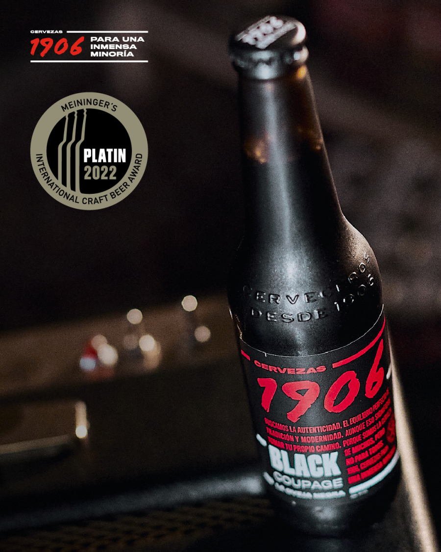 1906 Black Coupage, única cerveza española con medalla de platino en los Meiningers Craft Beer Awards