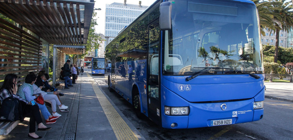 Cierre de las paradas del bus metropolitano de Entrejardines, plaza de Ourense y Costa da Palloza, en A Coruña