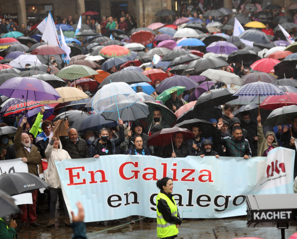 Manifestación Plataforma Queremos Galego