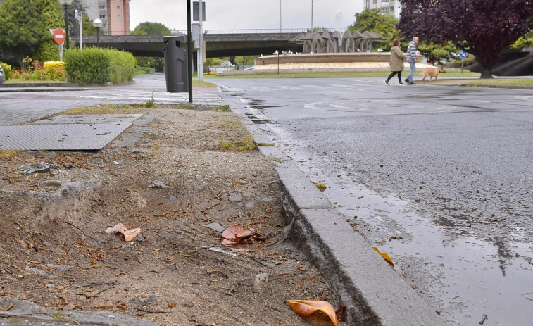 Los vecinos de Elviña denuncian el “continuo” mal estado de zonas verdes