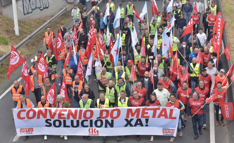 El metal de A Coruña alcanza un acuerdo con la patronal y desconvoca los paros