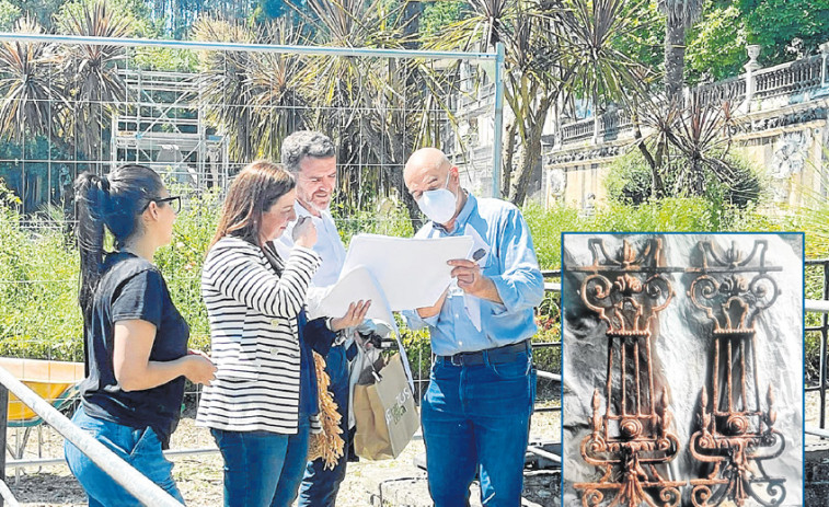Betanzos recupera tras setenta años el vallado original del estanque del Retiro de El Pasatiempo