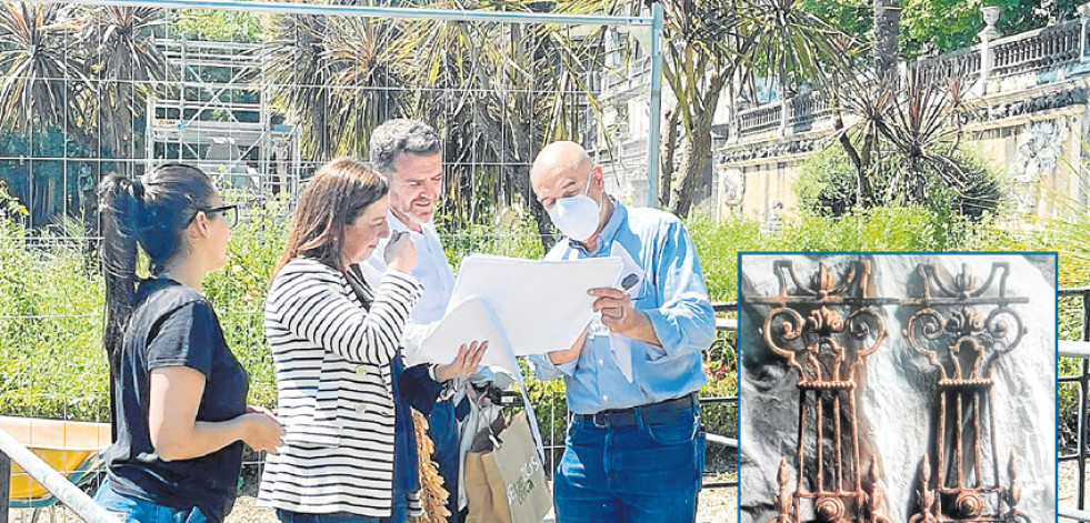 Betanzos recupera tras setenta años el vallado original del estanque del Retiro de El Pasatiempo