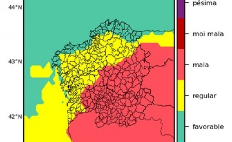 El polvo africano dejará mala calidad del aire este miércoles en la mitad oriental de Galicia, con aviso por tormentas