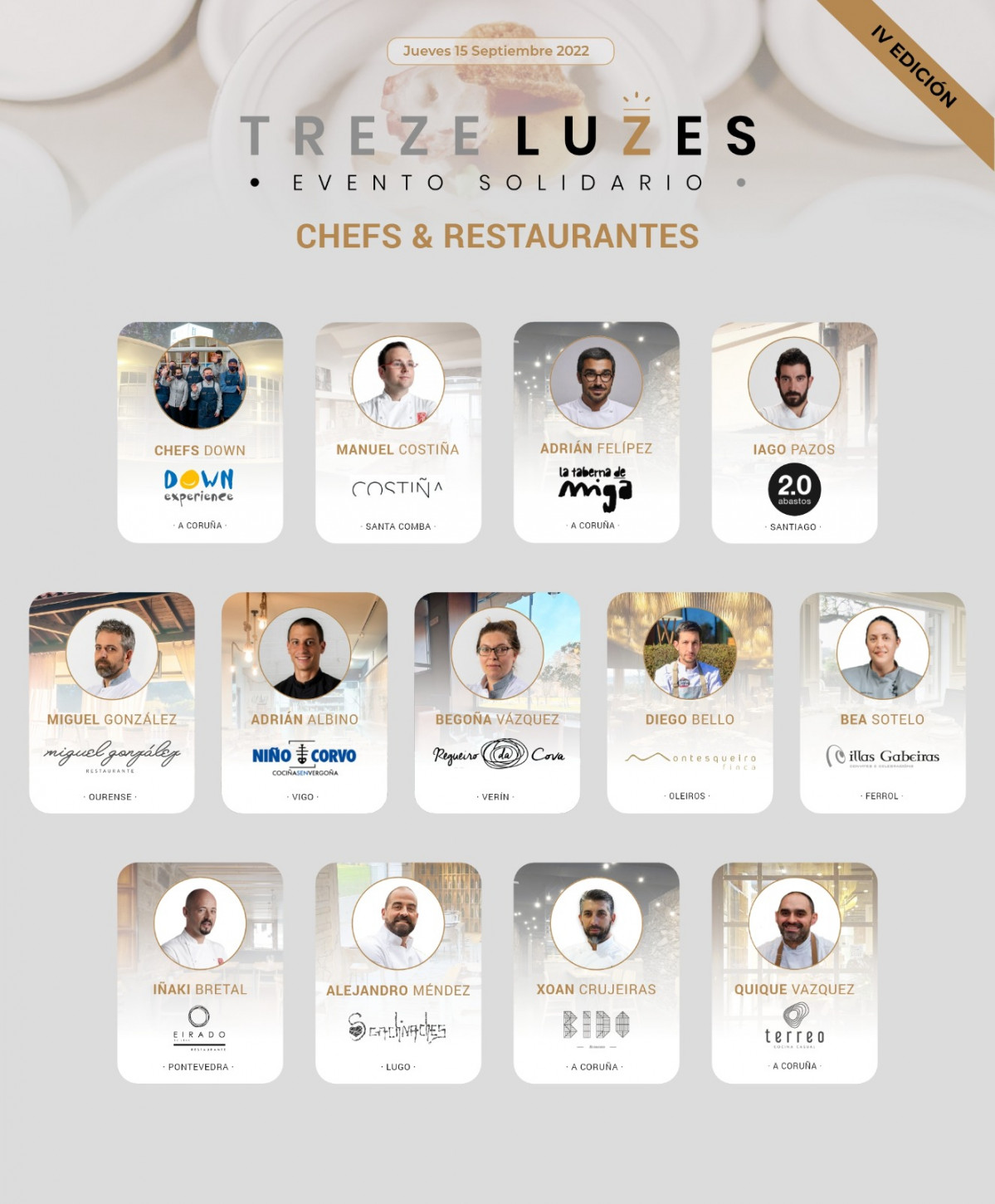13 chefs Trezeluzes 2022
