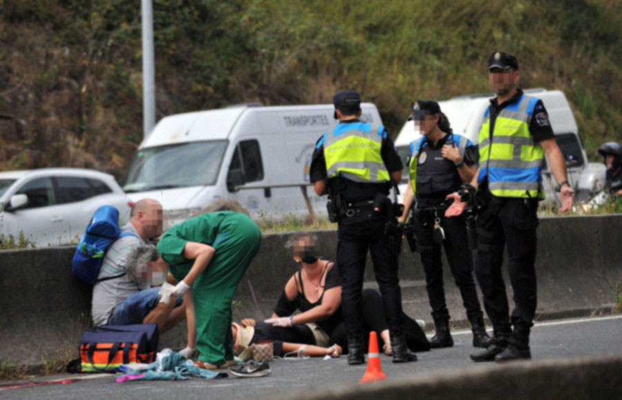 Accidente grave en la entrada de A Coruña