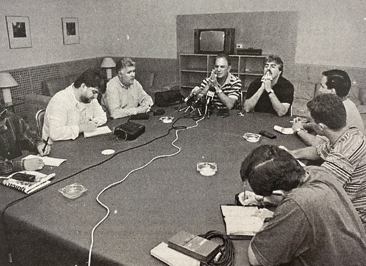 Rueda de prensa del Depor en Vilalba 1997