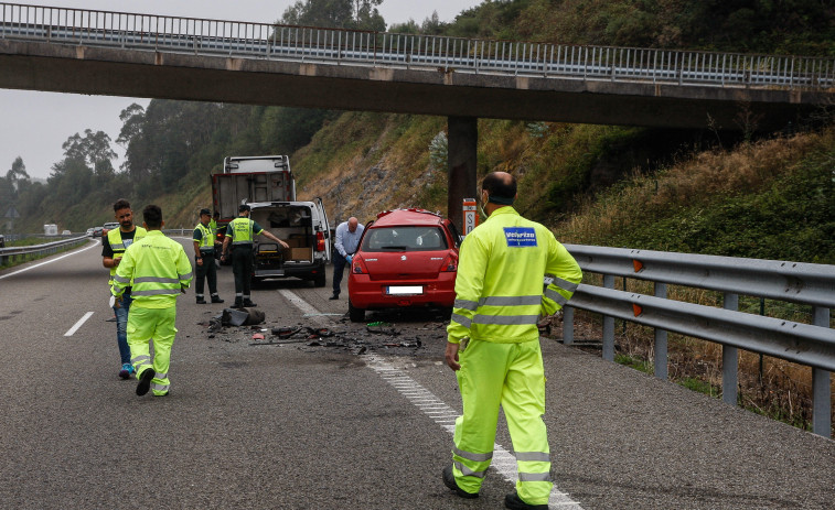 Muere un conductor en un accidente en la AP-9 a la altura de Abegondo