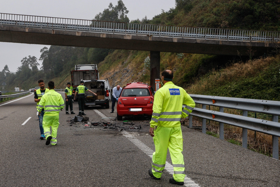 Muere un conductor en un accidente en la AP-9 a la altura de Abegondo