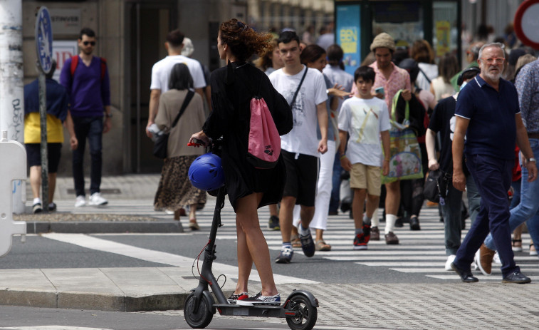 Los patinetes están implicados Menos del 0,7% de los accidentes de seguridad vial registrados en A Coruña