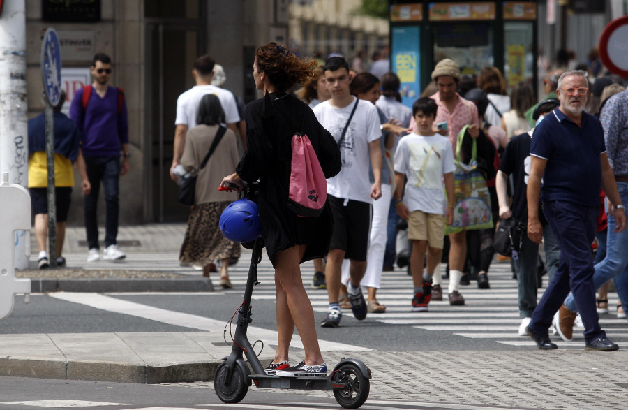 Los patinetes están implicados Menos del 0,7% de los accidentes de seguridad vial registrados en A Coruña