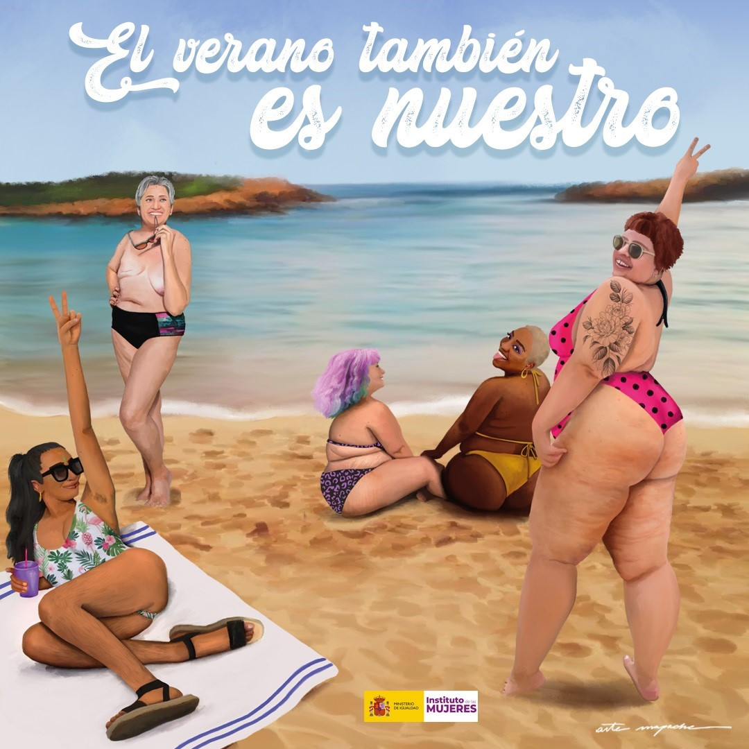 Cartel de la campau00f1a 'El verano tambiu00e9n es nuestro' del Instituto de las Mujeres.