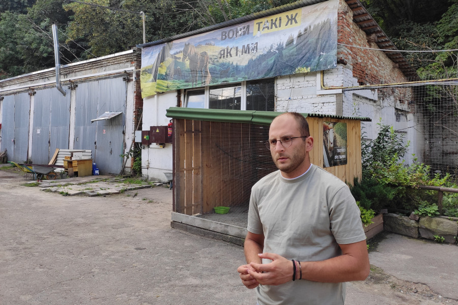 Un refugio en Leópolis acoge a los animales rescatados del frente ucraniano