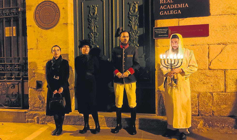 Syra Alonso, Sofía Casanova, Juan Díaz Porlier y Salomón de Braga