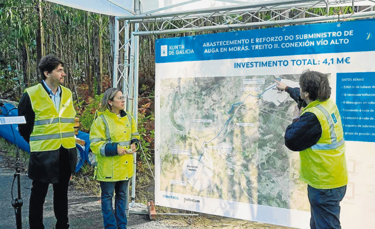 La futura conexión de agua de Vío a Morás duplicará la capacidad de abastecimiento del municipio de Arteixo