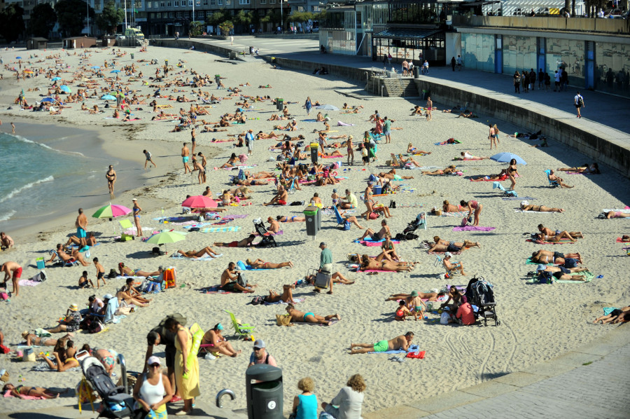 A Coruña se echó a las playas por primera vez en septiembre