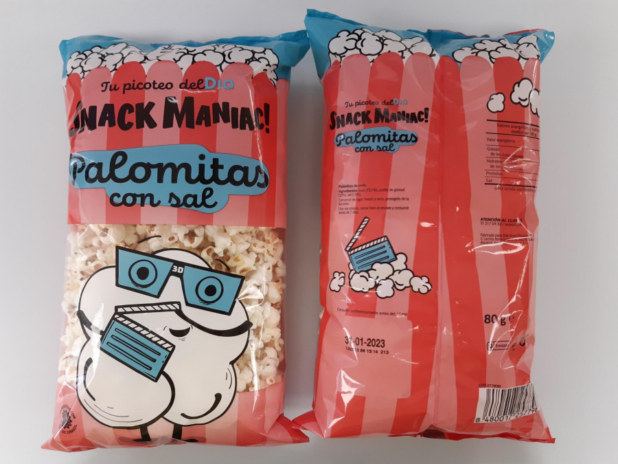 Retiran un lote de palomitas Día por no advertir que contiene proteínas de leche