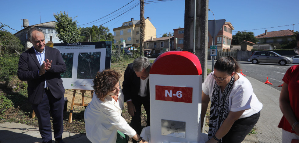 Inician las obras de dos glorietas en la N-6 en Bergondo