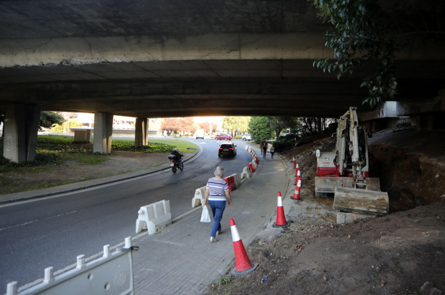 Las obras para la ampliación del carril bici avanzan en la zona de Las Pajaritas