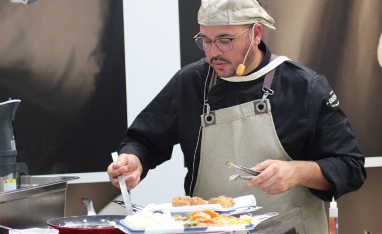 Showcooking de la mano de Christian Vadell, cocinero del restaurante Brasa de Beche