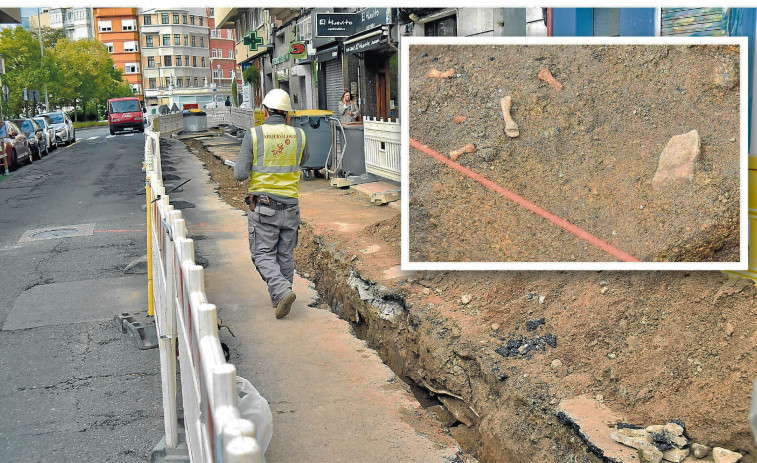 Hallan restos humanos en unas obras de canalización en San Juan