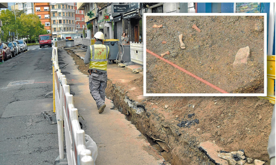 Hallan restos humanos en unas obras de canalización en San Juan