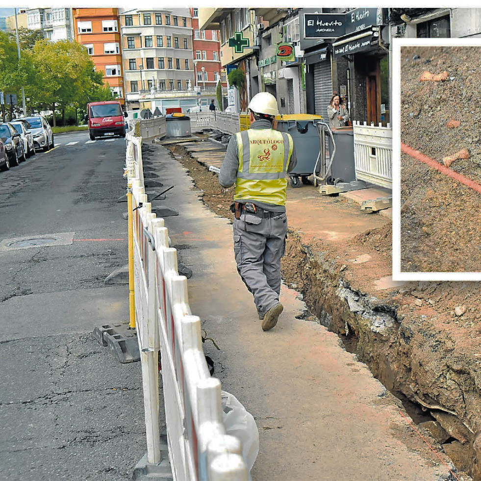 Hallan restos humanos en unas obras de canalización en San Juan