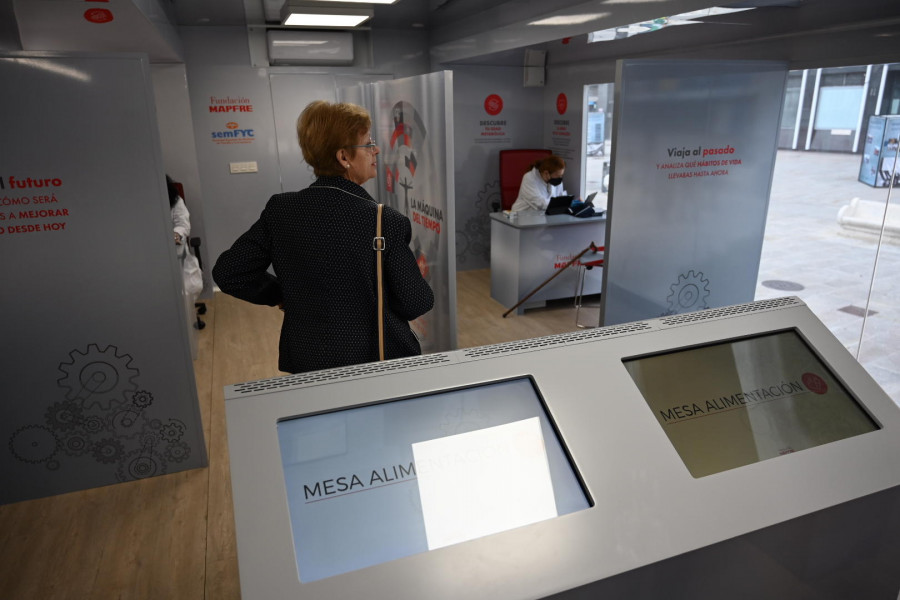 Los más estrictos medidores de ‘La Máquina del Tiempo' aparcan en el Obelisco de A Coruña