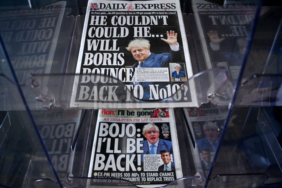 Boris Johnson regresa al Reino Unido ante su posible candidatura al liderazgo "tory"