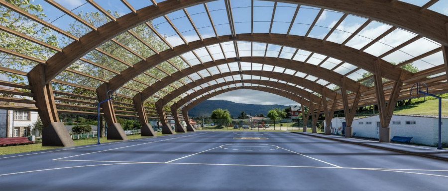 Culleredo licita la instalación de una cubierta para la pista polideportiva de Ledoño y Veiga