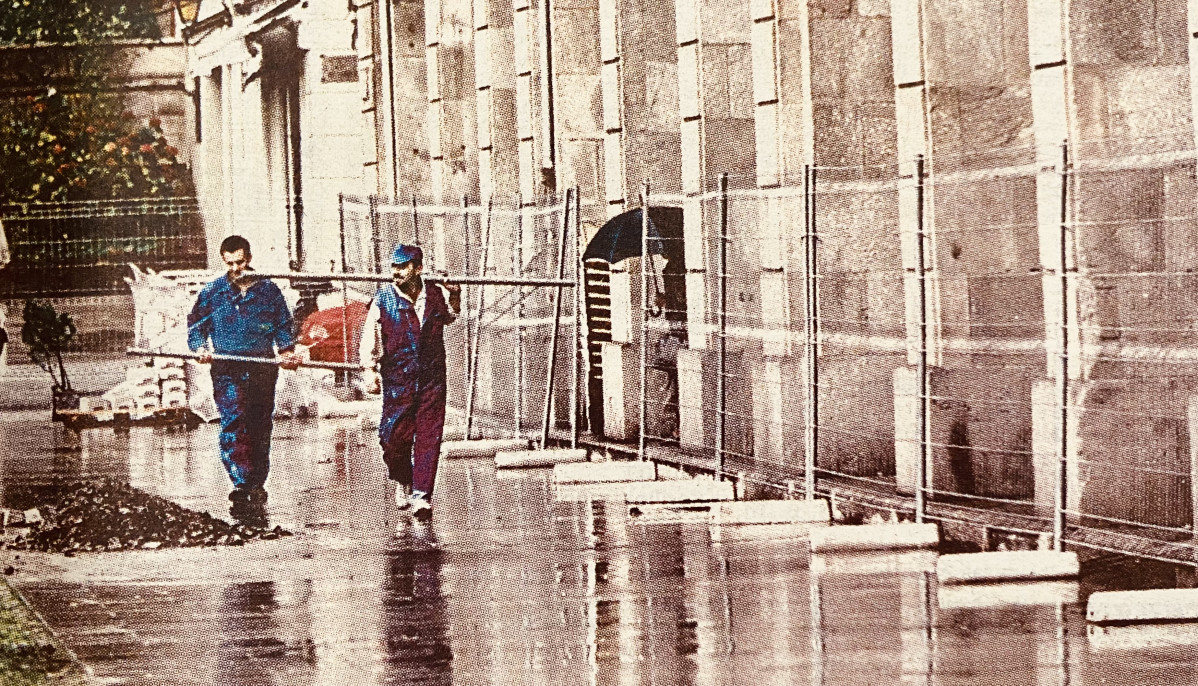 Obras en la plaza de Maru00eda Pita 1997
