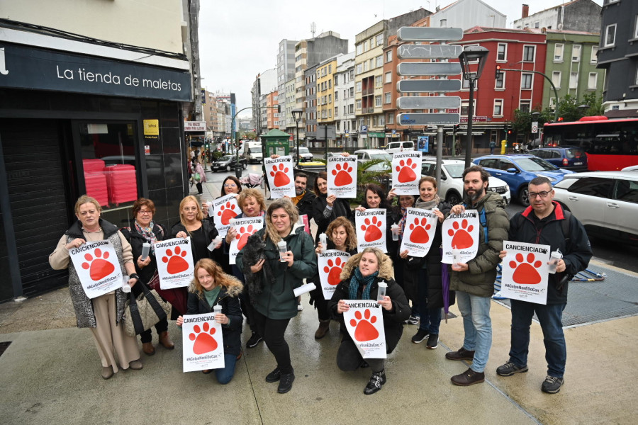 Conciencia y civismo en Os Mallos contra los orines de las mascotas